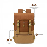 Canyon 18L Premium Canvas Laptop Backpack|Water-Resistant Fashionable Travel, Office