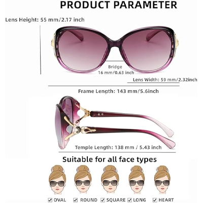 Sunglasses for Women Fashion Ladies Shades Wrap Frame Trendy Stylish Sun Glasses UV Protection