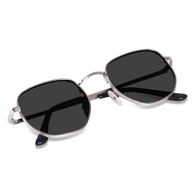Small Octagonal Polarized Sunglasses for Women Men Classic Retro Metal Frame Polygon Sun Glasses UV400 Protection