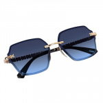 UV Protected Designer Rimless Oversized Sunglasses for Women
