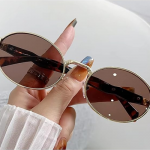 Retro Oval Sunglasses for Men & Women | Metal Frame | UV400 Protection | Durable, Stylish & Trending Shades