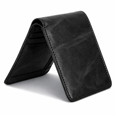 Double Zipper Pu Leather Wallet for Men | 3 Card Slots | 2 Secret Compartments | 2 Currency Compartments | 1 Coin & Zip Pocket