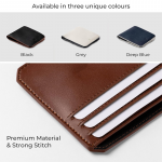 Bifold Wallet for Men | RFID Blocking Faux Leather Wallet | Minimalist Mens Wallet with 6 Card Slots & 2 Hidden Cash Pockets | Premium