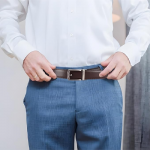 Genuine Leather Belt for Men, Premium Leather Belt with Auto Lock mechanism, Mens Belt Leather Branded with Slide Lock for Everyday Wear