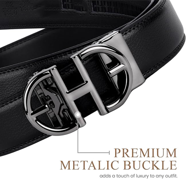 Genuine Leather Belt for Men Formal & Casual Wear - Belts for Men Leather Original, Durable Buckle - Belt for Man