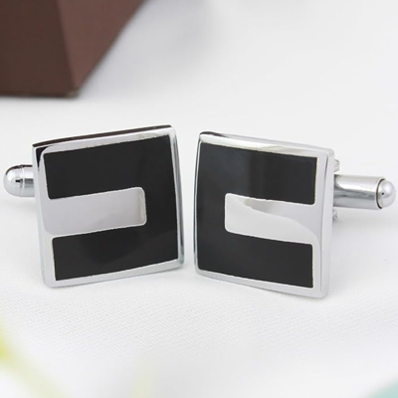 The Embellished Black Cufflinks for Men