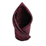 France Men's Designer Pocket Square Paisley Satin Microfiber Free Size
