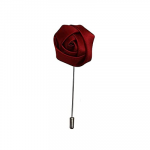 Satin Pocket Squar With Floral Stick Brooch Lapel Pin Boutonniere for Men Women for Office Corporate Party Suit Blazer