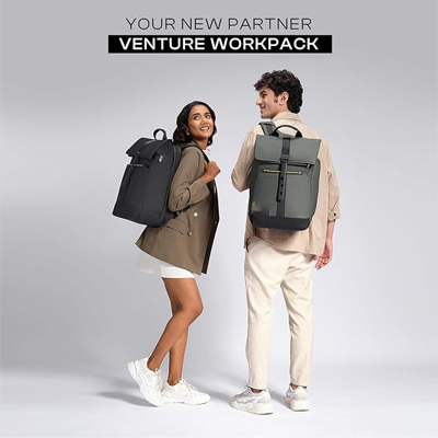 The Venture, Unisex backpack for Work and Travel | Premium Fabric and Water Resistant |Flat-Open design compartment with Laptop & Tablet sleeve