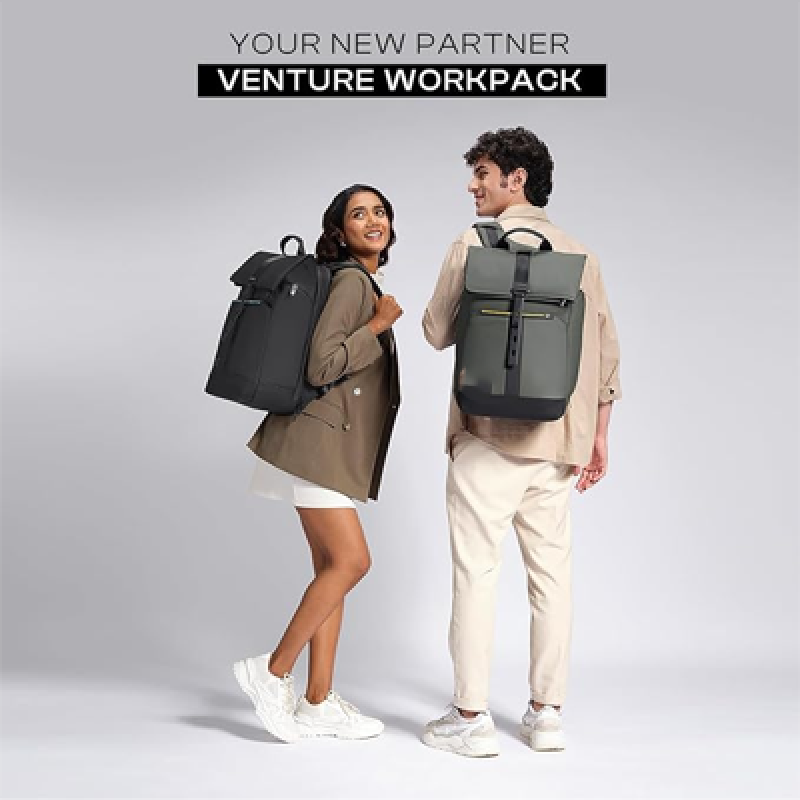 The Venture, Unisex backpack for Work and Travel | Premium Fabric and Water Resistant |Flat-Open design compartment with Laptop & Tablet sleeve