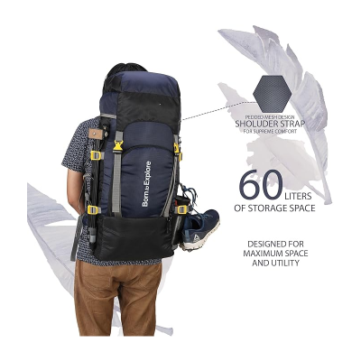 5 Compartment Rucksack Bag 60 Litres Travel Bag