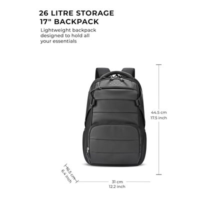 Faux Leather 17"/25L Medium Water Resistant laptop Backpack/Casual Backpack