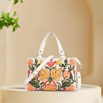 Floral Embroidered Handbag