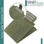 Olive Green Leather Wallet For Men, 2 Card Slot | RFID Wallet