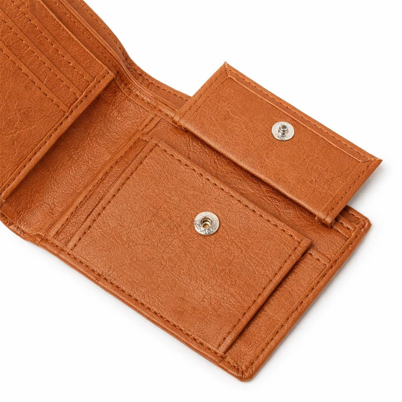 Men’s Vegan Leather Wallet with Coin Pocket | Slim Bifold Wallet for Men | 2 Cash Compartments | 3 Card Slots & 2 Hidden Pockets | Stylish Wallet for