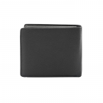 Navy Black Color Groix Over Flap Coin Leather Wallet