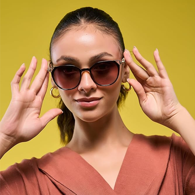 UV Protected Sunglasses for Women | Stylish Retro Gradient Goggles | Lightweight Polarized Eyewear | Driving Glasses | Fashionable Ladies Shades for O