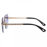 UV Protected Designer Rimless Oversized Sunglasses for Women