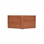 Benetton Men RFID Protected Locarno Global Coin Wallet - Tan, No. of Card Slot: 4 | Embossed Global Coin Wallet with Side Closure | Leather