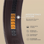 Genuine Leather Belt for Men, Premium Leather Belt with Auto Lock mechanism, Mens Belt Leather Branded with Slide Lock for Everyday Wear