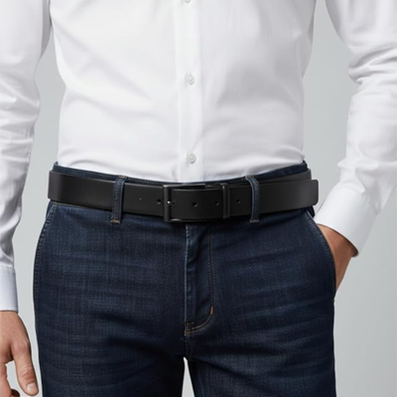 Leather Belt for Men | Premium Black Leather Belt | Stylish & Durable Belt for Men | Formal & Casual Belts for Men