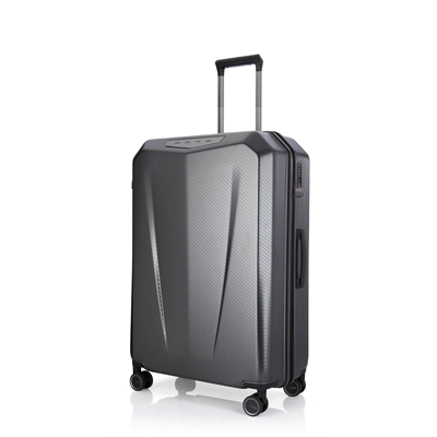Gallardo Medium Size Carbon Fibre Hard Trolley Bag Polycarbonate Antiscratch Travel Suitcase with 8 Silent Wheels