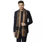 Woven Mens Stole, Self Weave Design, Mens Muffler, Warm Cashmere Feel