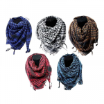 Men's Pure Cotton Arab Shemagh Neck Wrap Arafat Keffiyah Desert Army Wear Head Scarf Stole