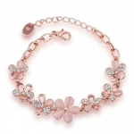 Bracelets for Women Stylish Rose Gold Plated Crystal Bracelet Bangle Jewellery