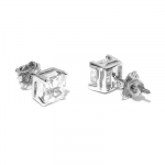 Set Of 2 Cubic Zirconia Studded Studs
