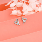 Silver Beatiful Butterfly Studs Earrings