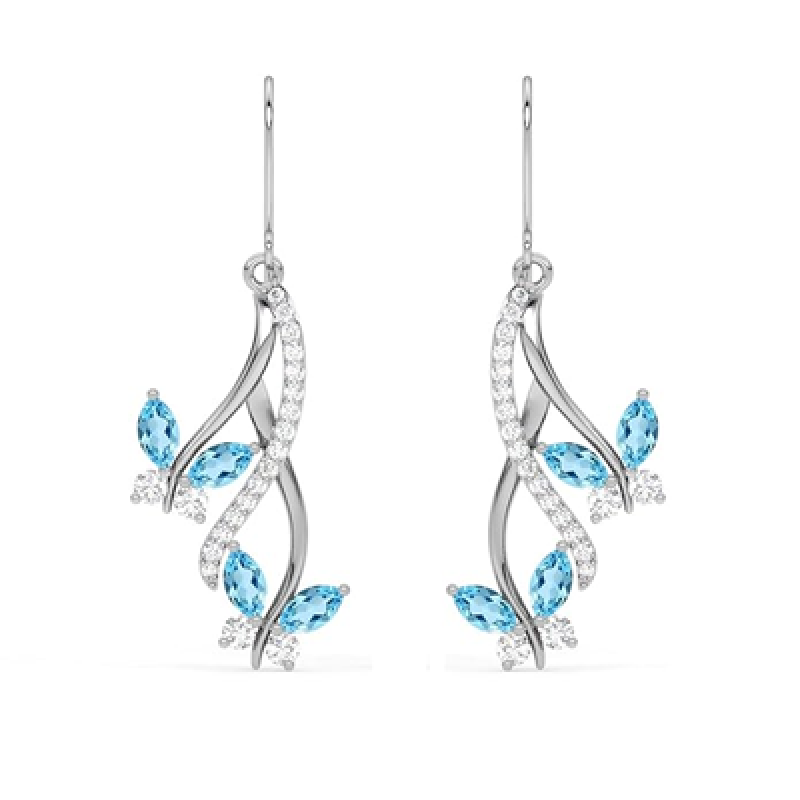 Sterling Silver Butterfly Pendant Earring