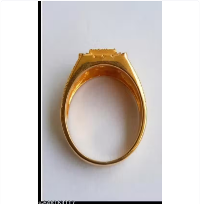 MEN GOLD PLATED LUXURIOUS RING 602