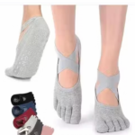Yoga Socks for Women Non-Slip Slipper Socks with Grippers & Straps for Pilates Workout, Non-Skid Cover Toes Grip Socks. pack of 1 pair