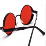 Men Brown Metal Round , Polarized Iron Man Sunglasses (Pack of 1)