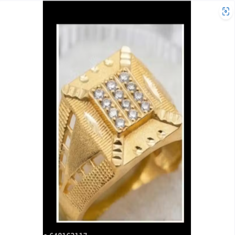 MEN GOLD PLATED LUXURIOUS RING 602