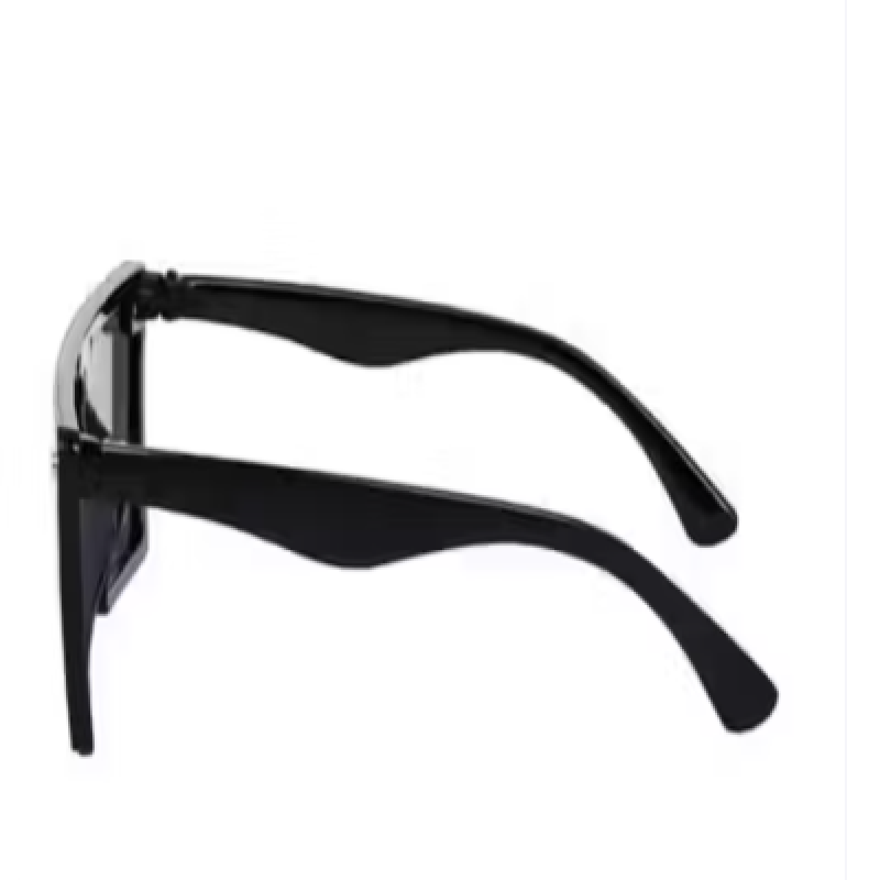 Black Stylish Sunglasses for Men UV Protection Square Frame Trendy Goggles Outdoor Driving Wear