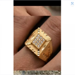 MEN GOLD PLATED LUXURIOUS RING 602
