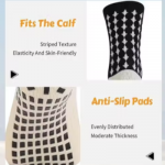 Anti-Slip Rubber Grip socks for footballers, Thick Cushion Sports Socks for Running, Gym, Training