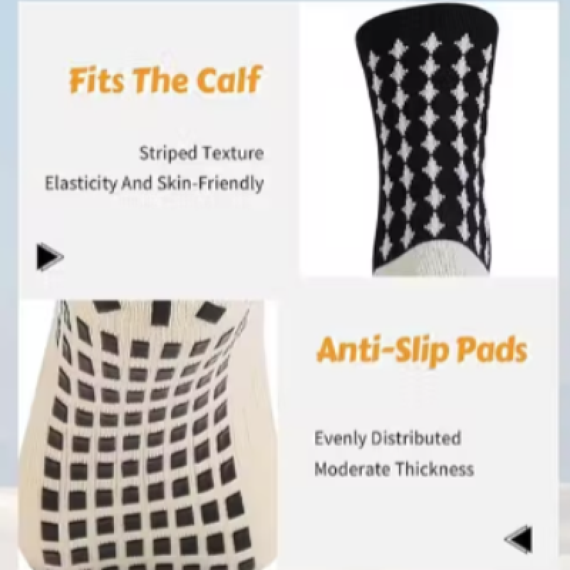 Anti-Slip Rubber Grip socks for footballers, Thick Cushion Sports Socks for Running, Gym, Training