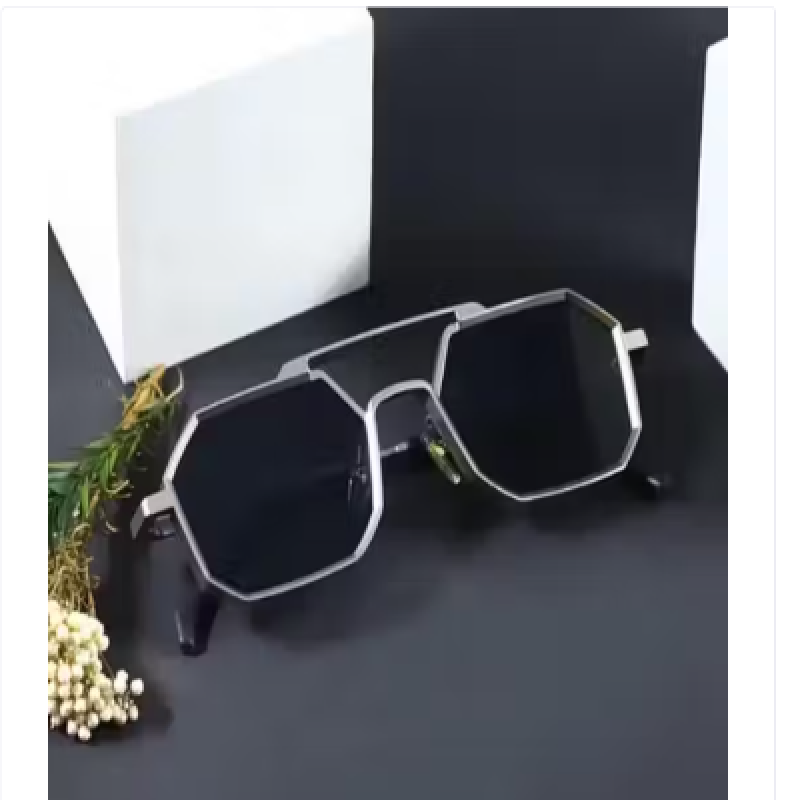 Men Silver Metal Round , UV Protected Iron Man Sunglasses