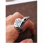 Men’s Viking Raven Skull Ring