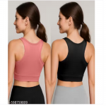Women’s Active Gym Sports Bra with Seamless Wirefree Non-Padded Fit