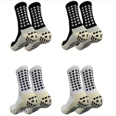 Anti-Slip Rubber Grip socks for footballers, Thick Cushion Sports Socks for Running, Gym, Training