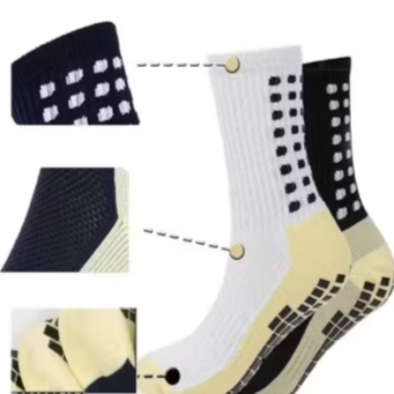Anti-Slip Rubber Grip socks for footballers, Thick Cushion Sports Socks for Running, Gym, Training