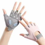 Women Workout Gloves with Anti Slip Pad Palm Design Compression Fitness Gloves Fingerless
