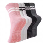 Proberos yoga socks for women 4 pairs anti slip cotton breathable ankle socks for yoga workout running daily use
