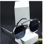 Men Silver Metal Round , UV Protected Iron Man Sunglasses