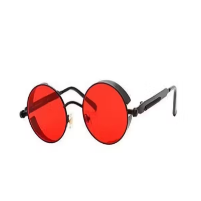 Men Brown Metal Round , Polarized Iron Man Sunglasses (Pack of 1)