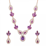 925 Sterling Silver Petals Luxe Rose Gold Plated Women's Jewelry Set